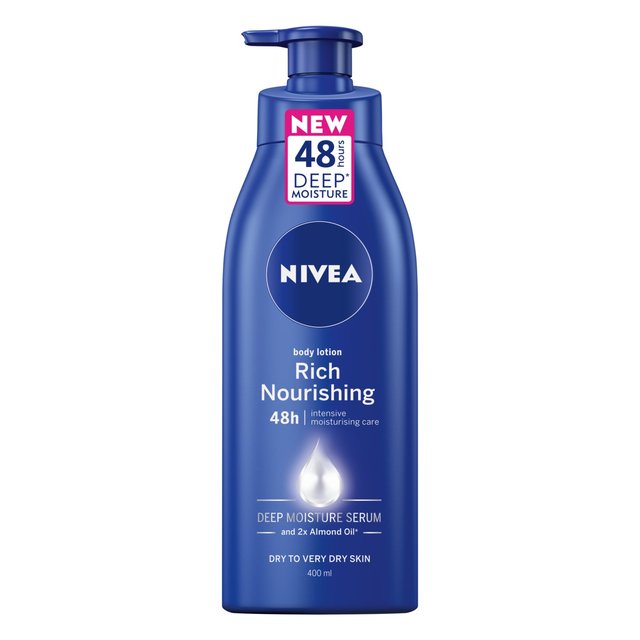 NIVEA Body Lotion for Dry Skin, Rich Nourishing, 400ml