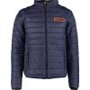 Dark very blue wind breaking puff jacket