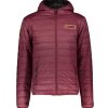 Maroon wind breaking puff jacket with hoodie
